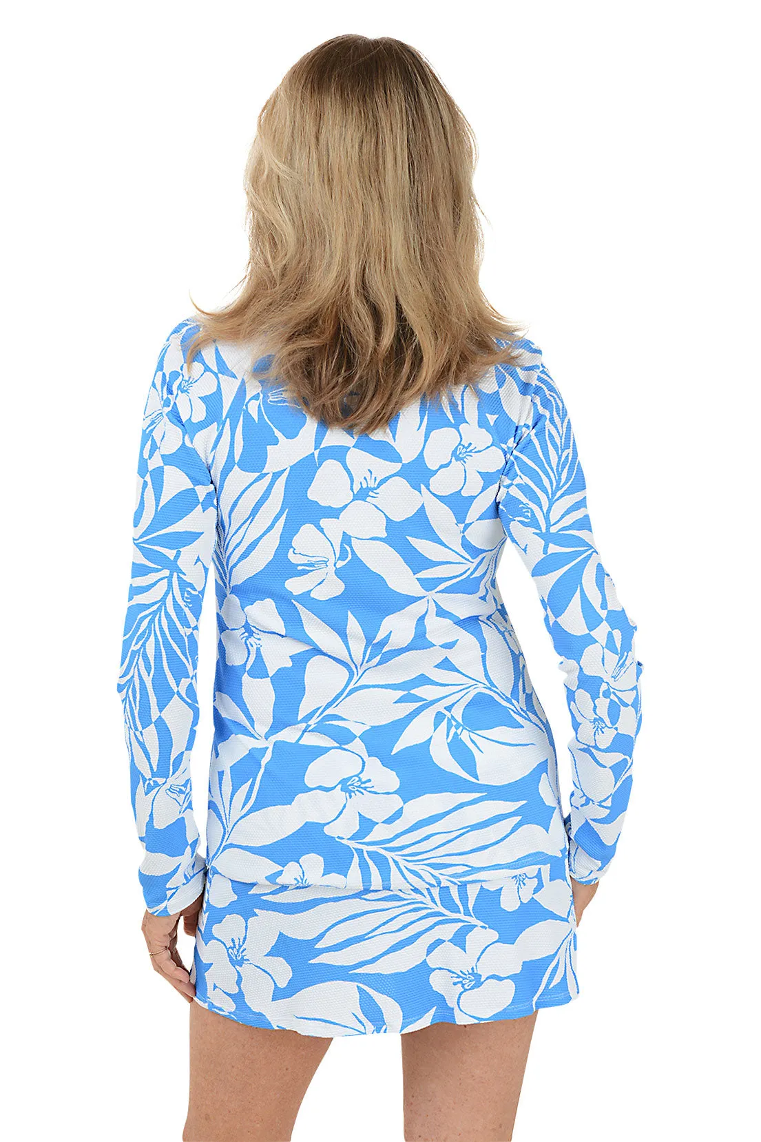 Aloha Spirit Pique Zip-Front Rash Guard