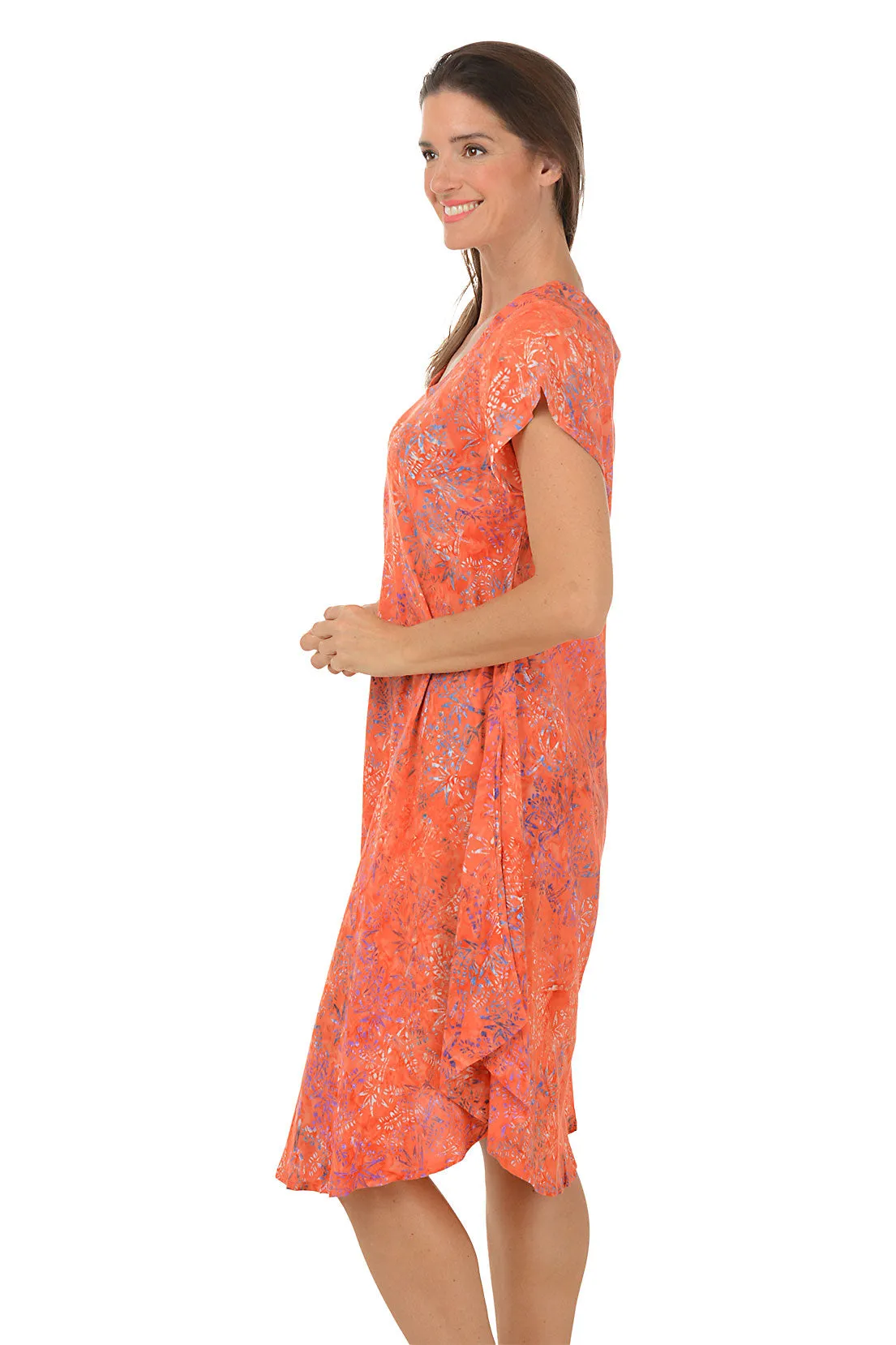 Bamboo Sherry Short Sleeve Cover-Up Dress