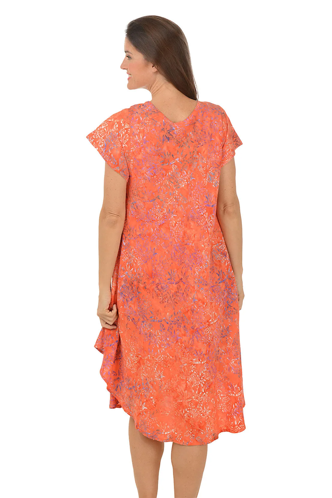 Bamboo Sherry Short Sleeve Cover-Up Dress
