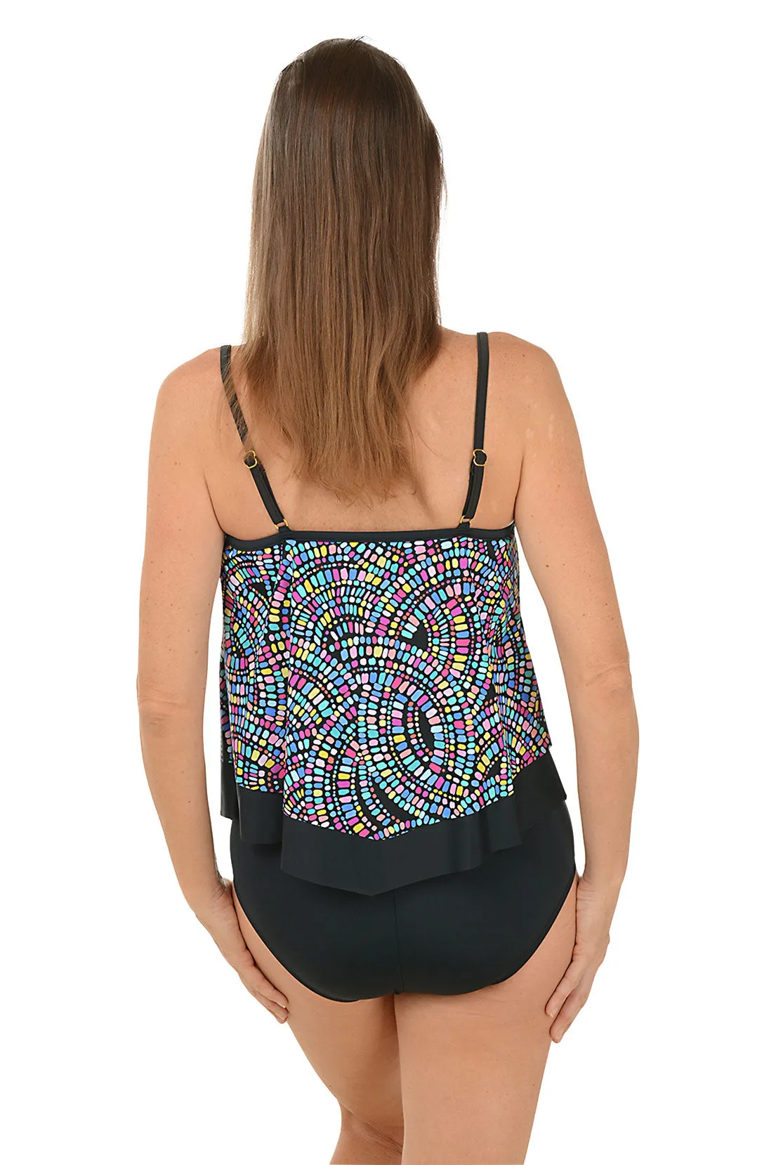 Colorburst Flutter Tankini Top