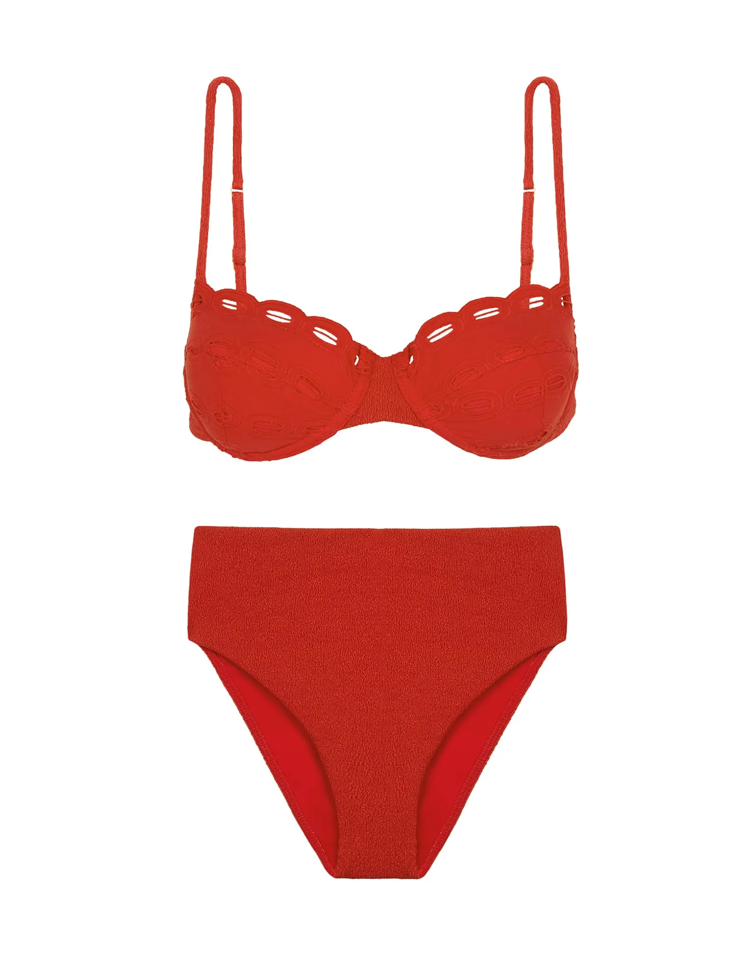 Eyelet Naya Nissi Top - Ruby