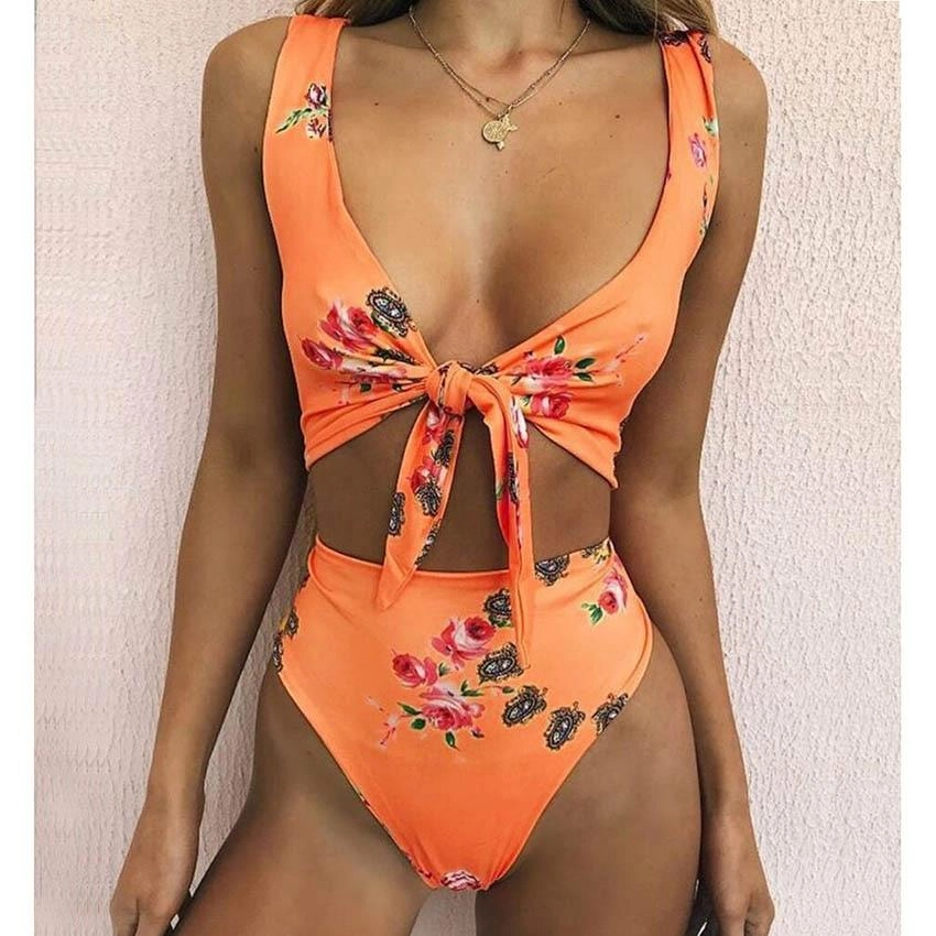 High Waist Swimsuit C4B New Sexy Print Bikinis Women Swimwear Push Up Bathing Suit Swim Summer Beach Wear Brazilian Bikini Set