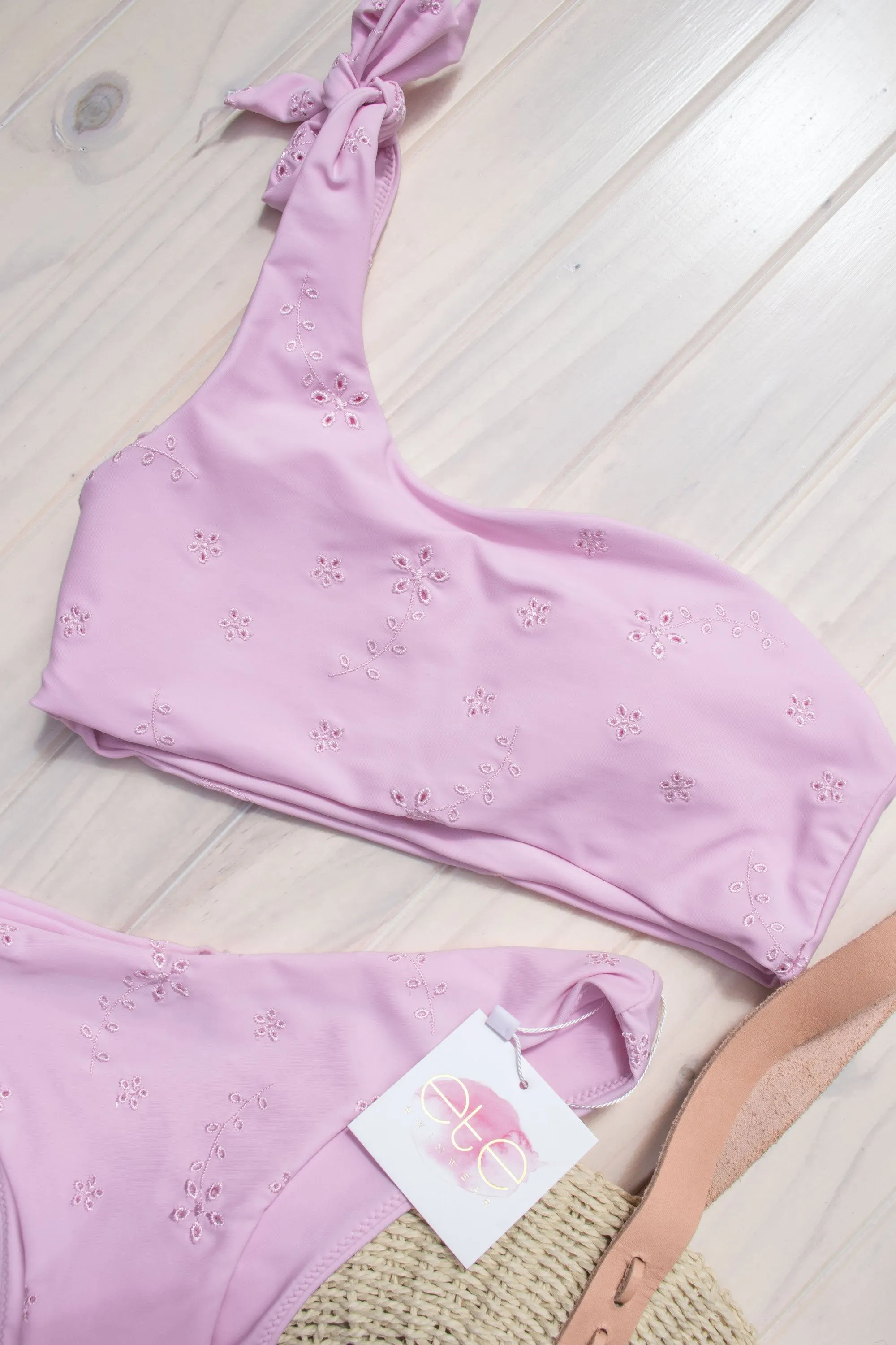 Lani Cheeky Bottoms - Blush Embroidery