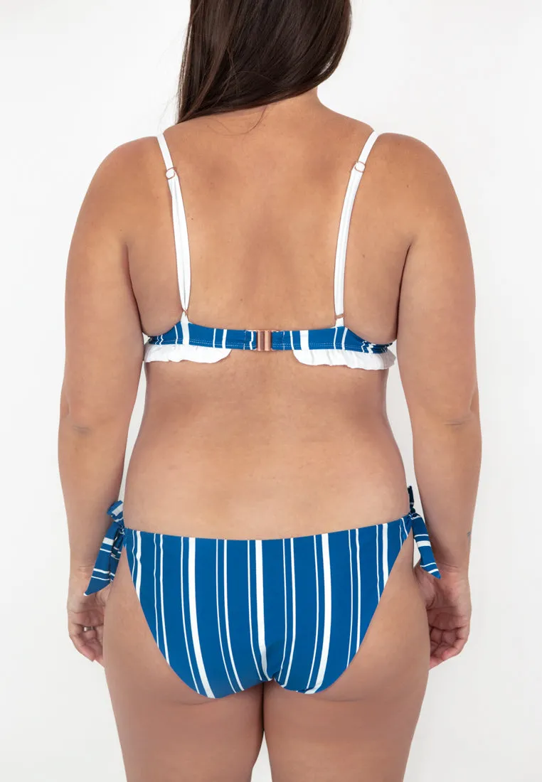 Luana Bikini Top - Navy Stripes