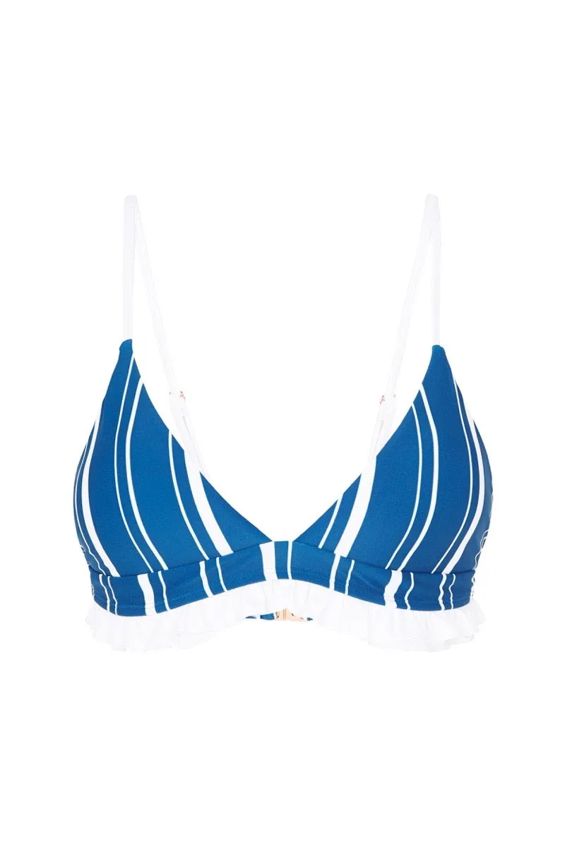 Luana Bikini Top - Navy Stripes