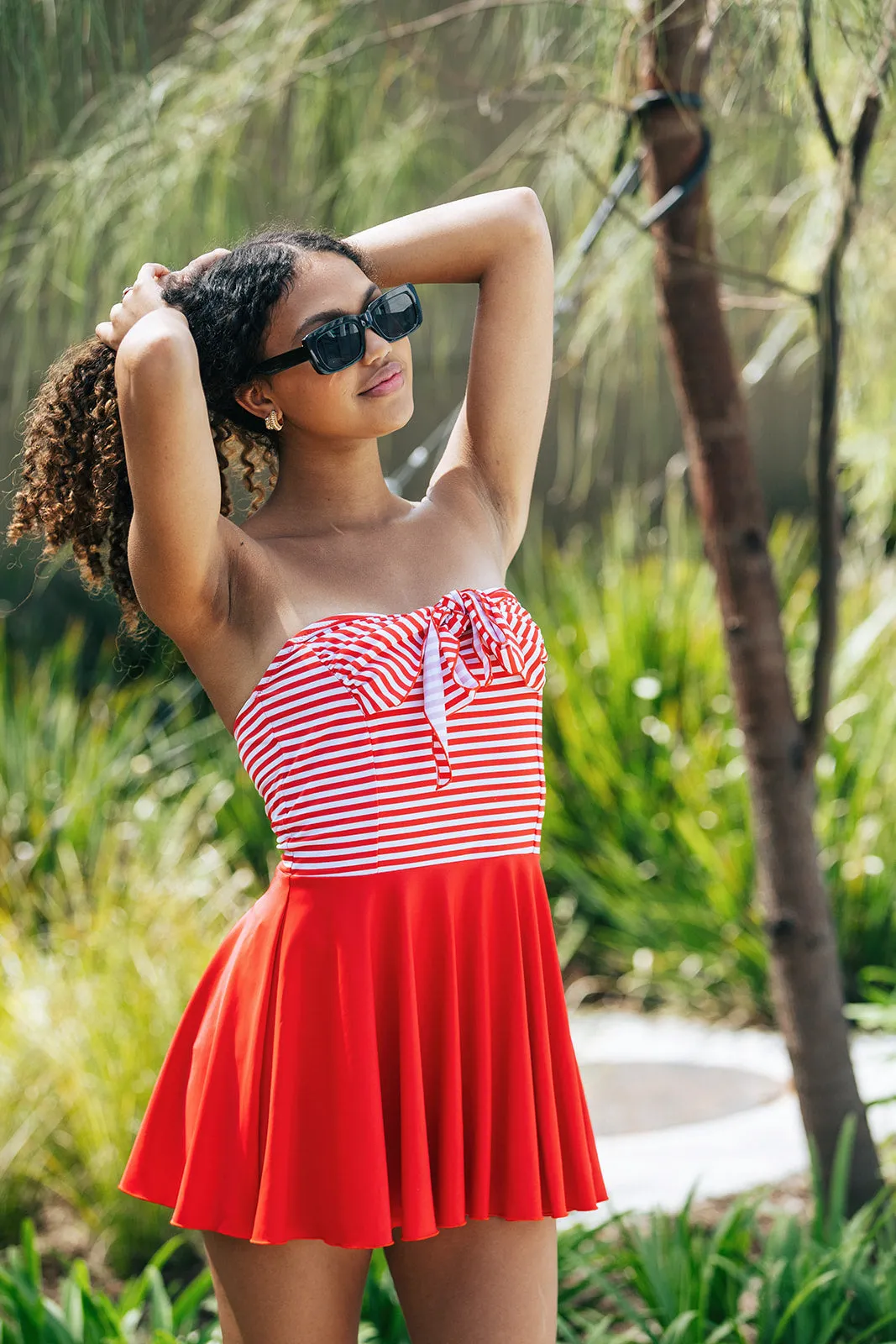 marie in red/white stripe