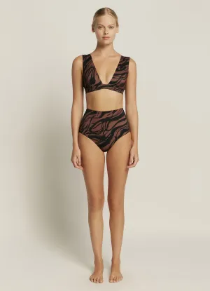 Nomade High Waist Pant - Burnt Clay/Black