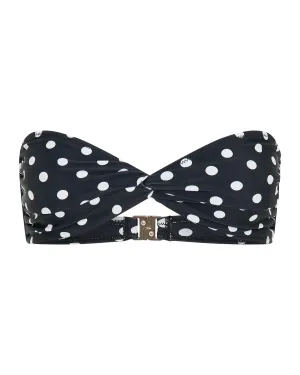 Positano Top Black Polka