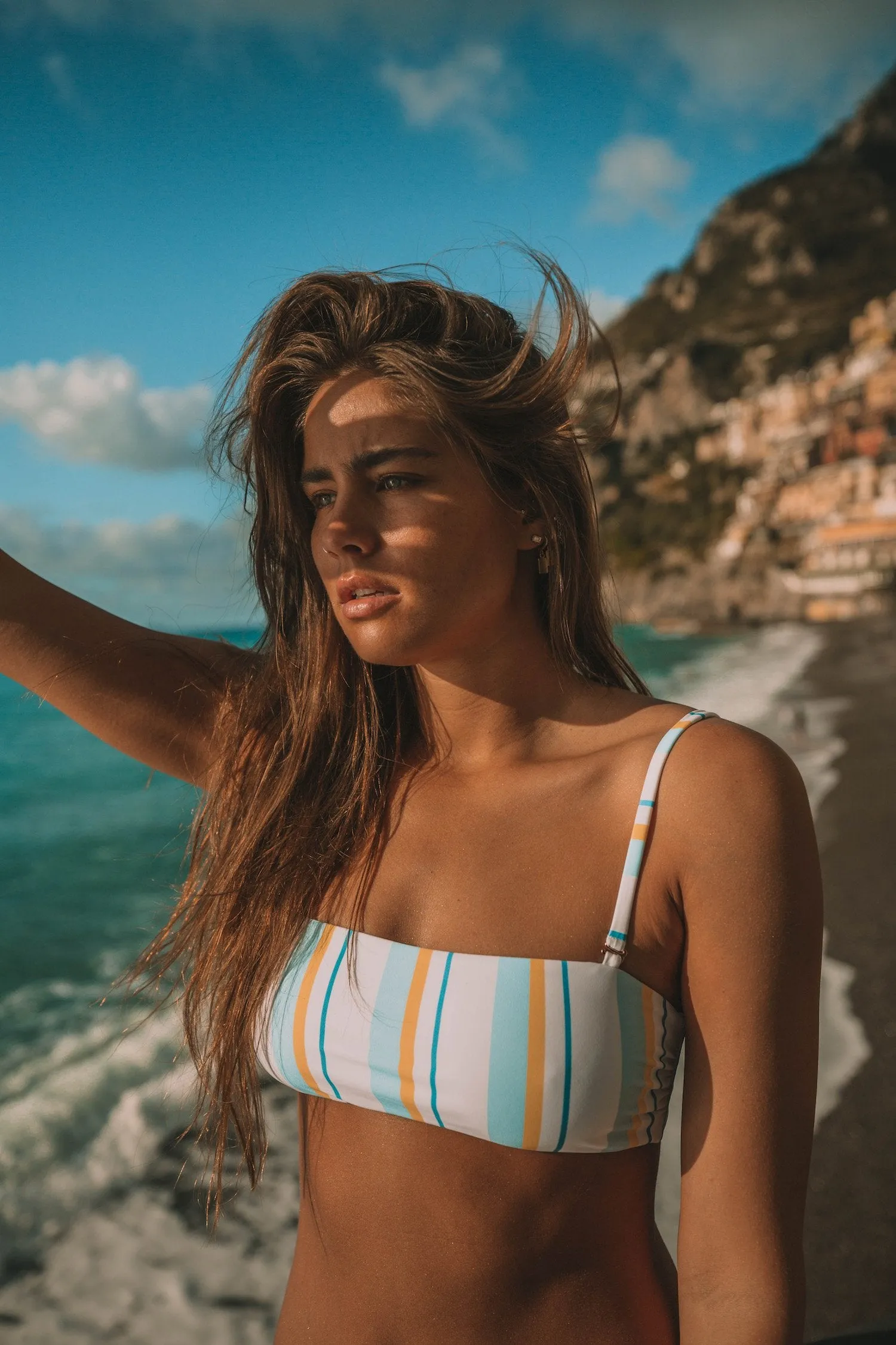 Praiano Bikini Top - Vintage Stripes