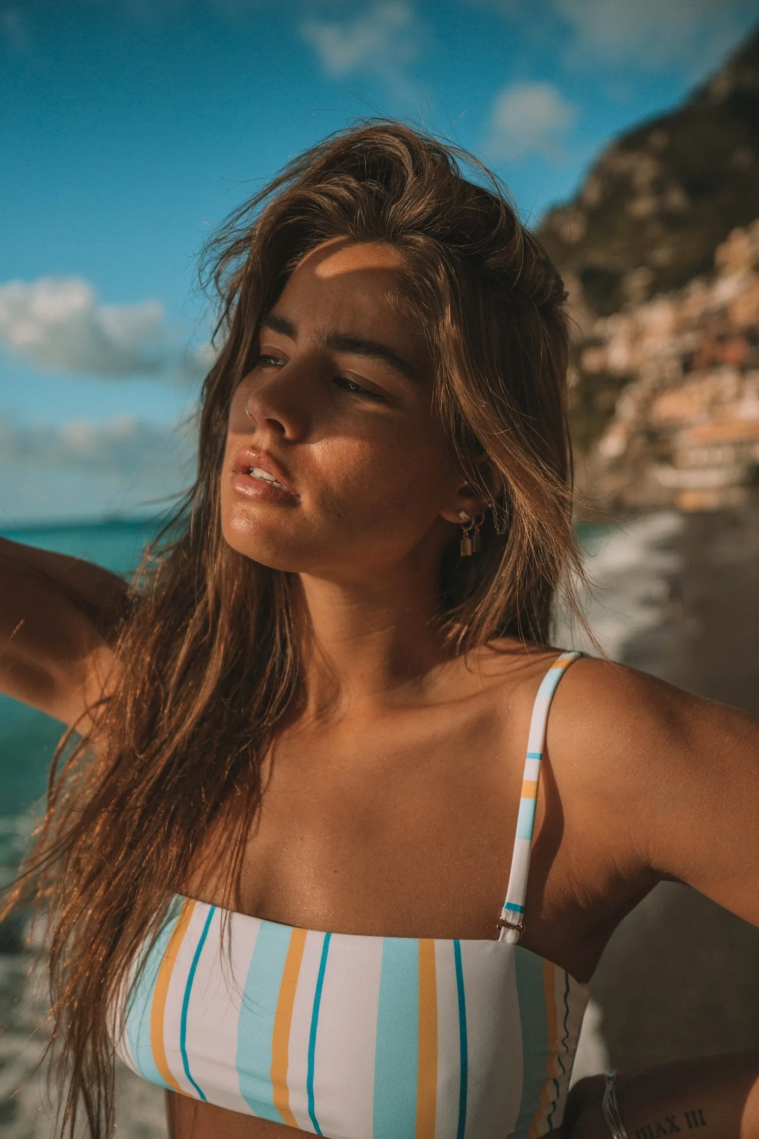 Praiano Bikini Top - Vintage Stripes