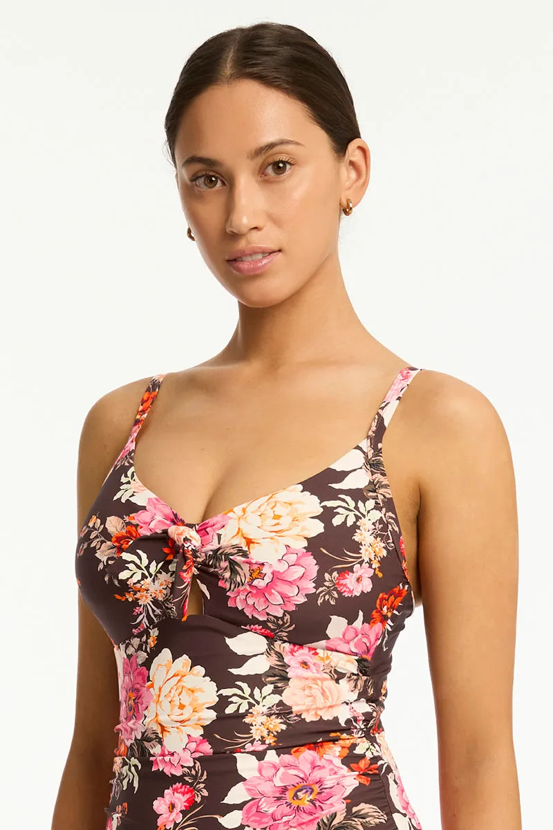 Rosewood Tie Front DD/E One Piece