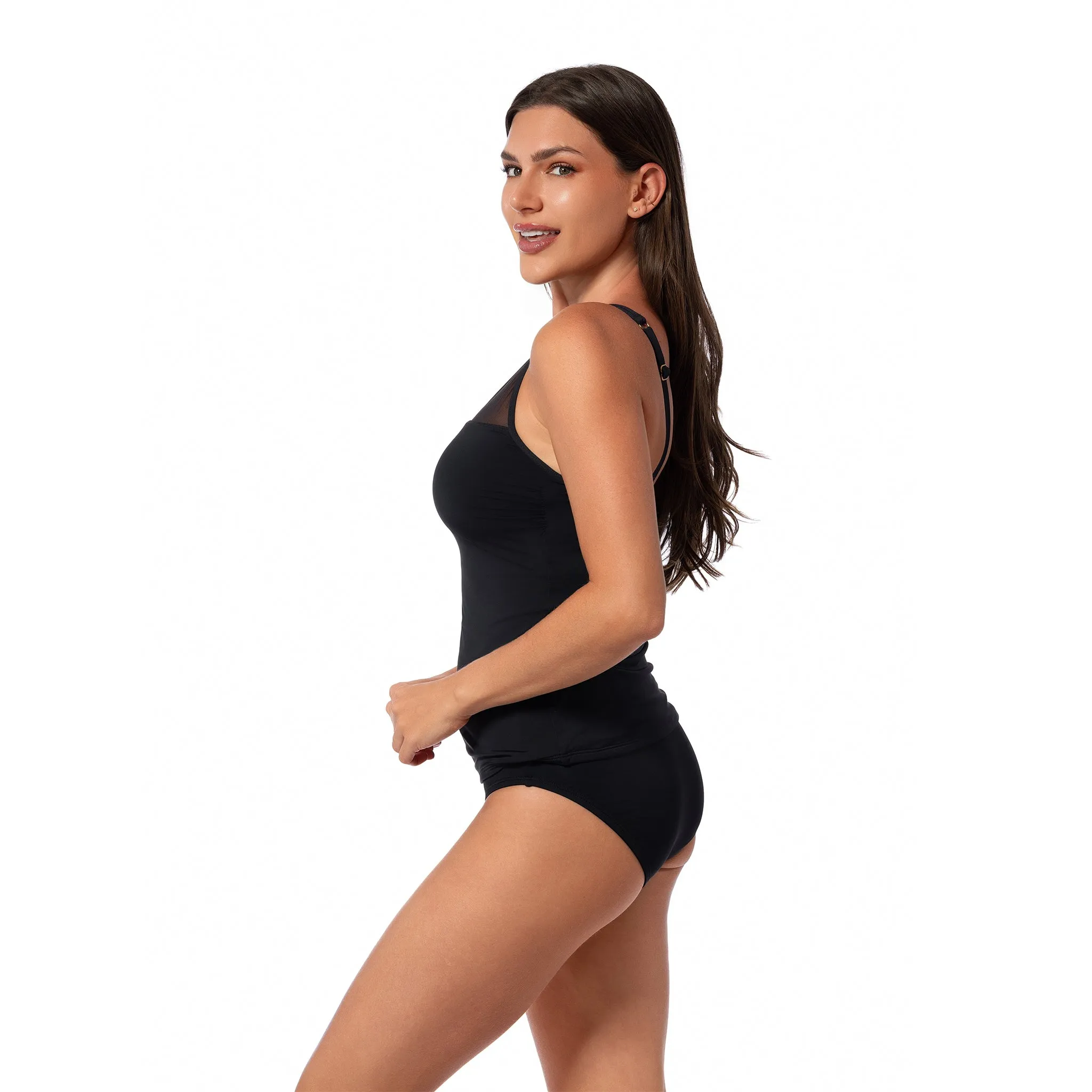 ROYAL BLACK ANDREA TANKINI TOP