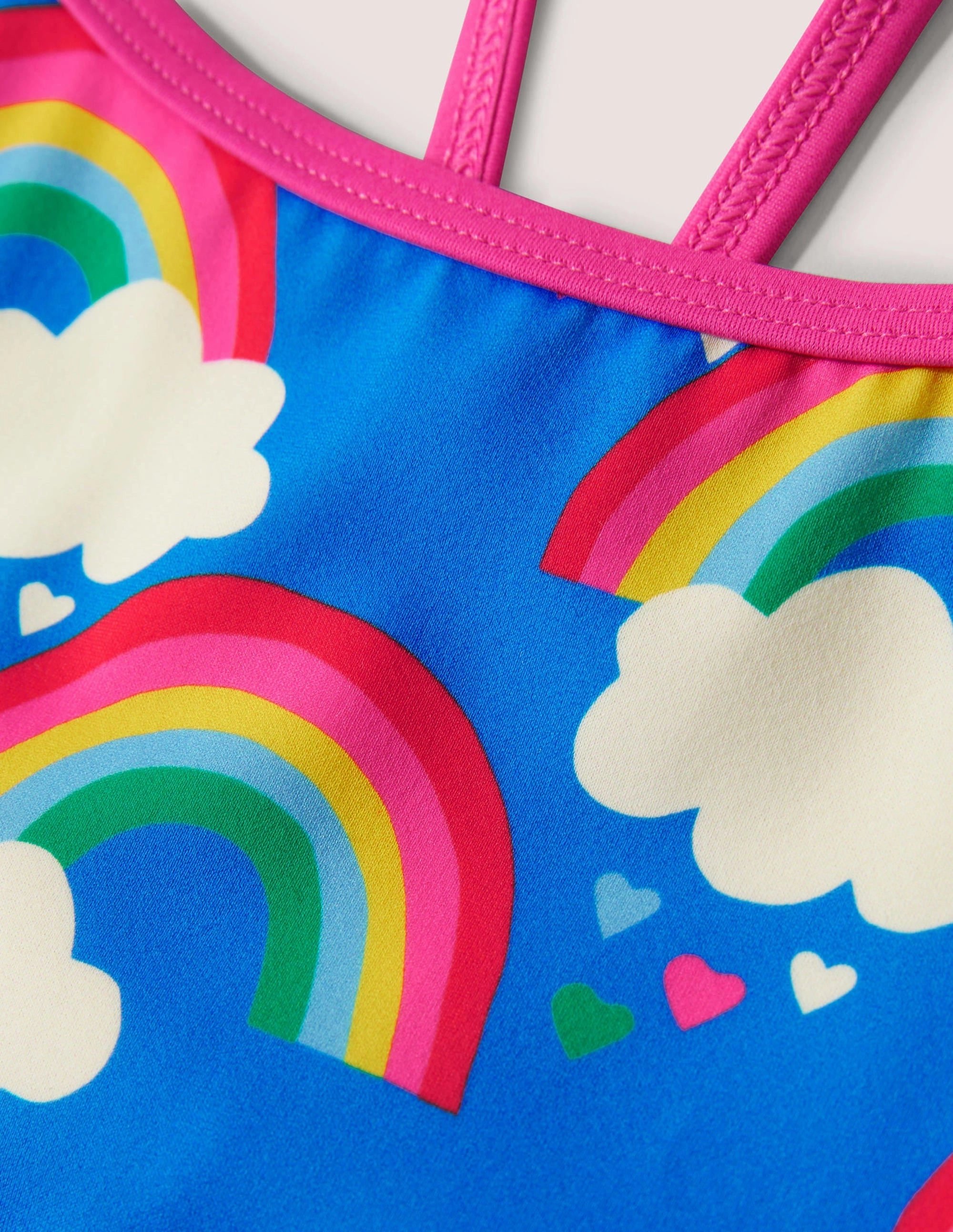Ruched Tankini Set-Moroccan Blue Rainbows