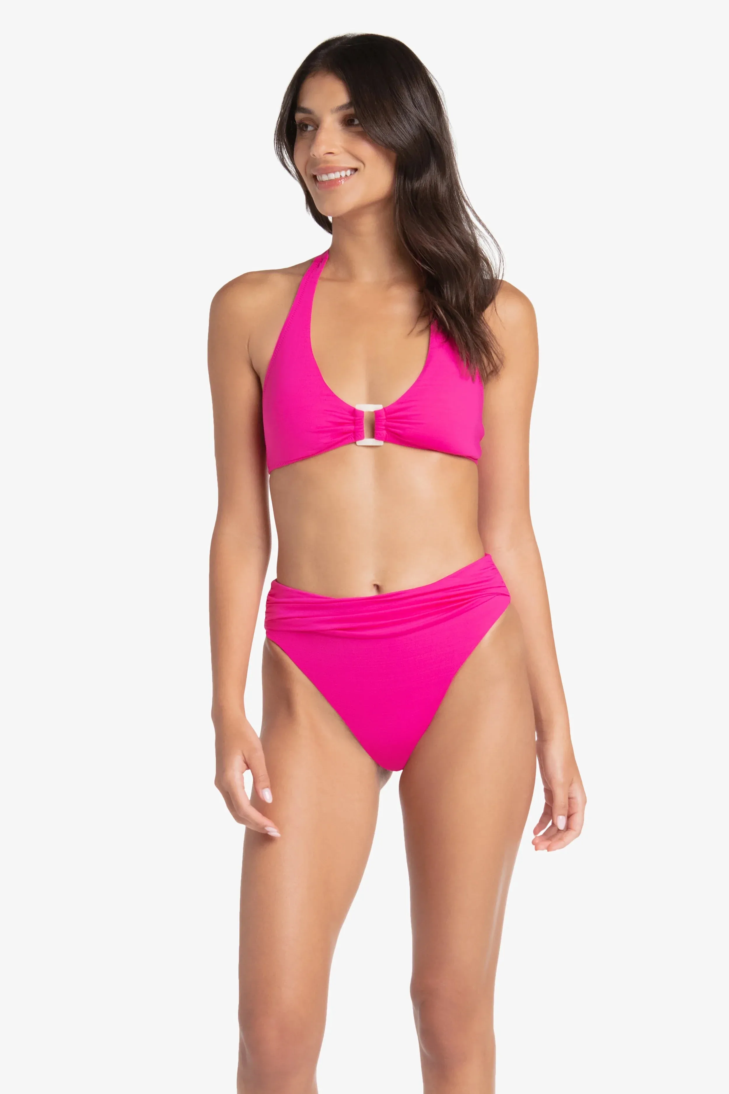 Shirred Bottom  |  Textured Lotus Pink
