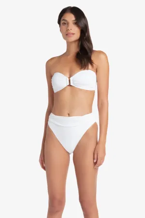 Shirred Bottom  |  Textured White