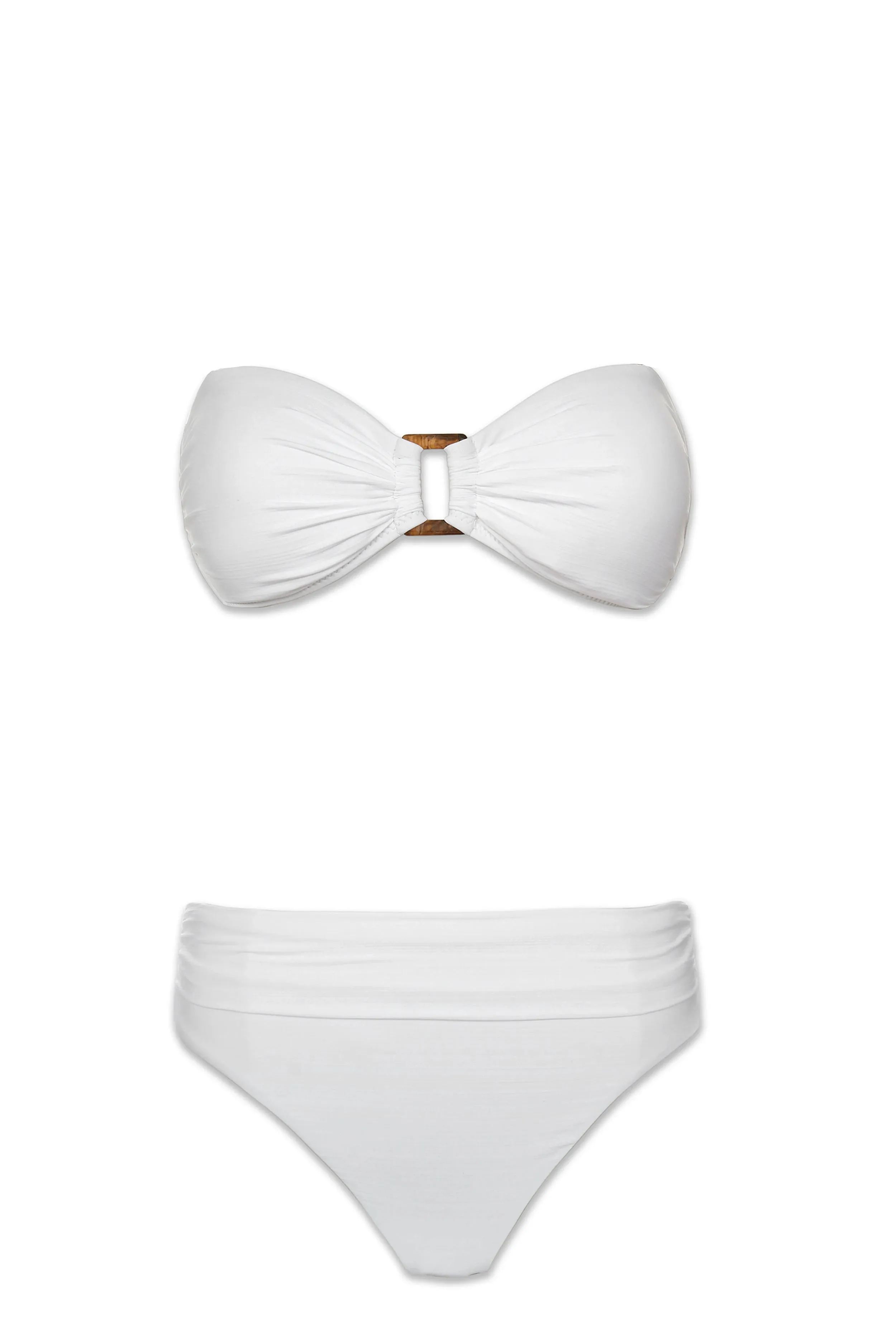 Shirred Bottom  |  Textured White