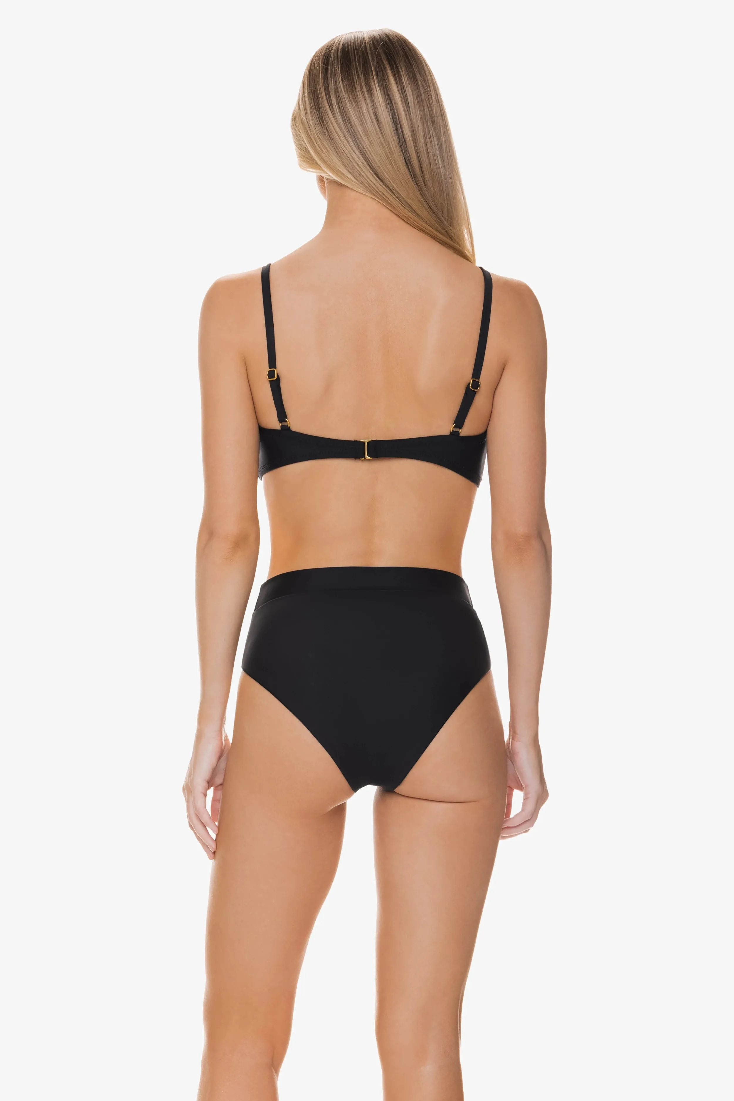 Soft Band High Waist Bottom  |  Black