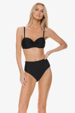 Soft Band High Waist Bottom  |  Black