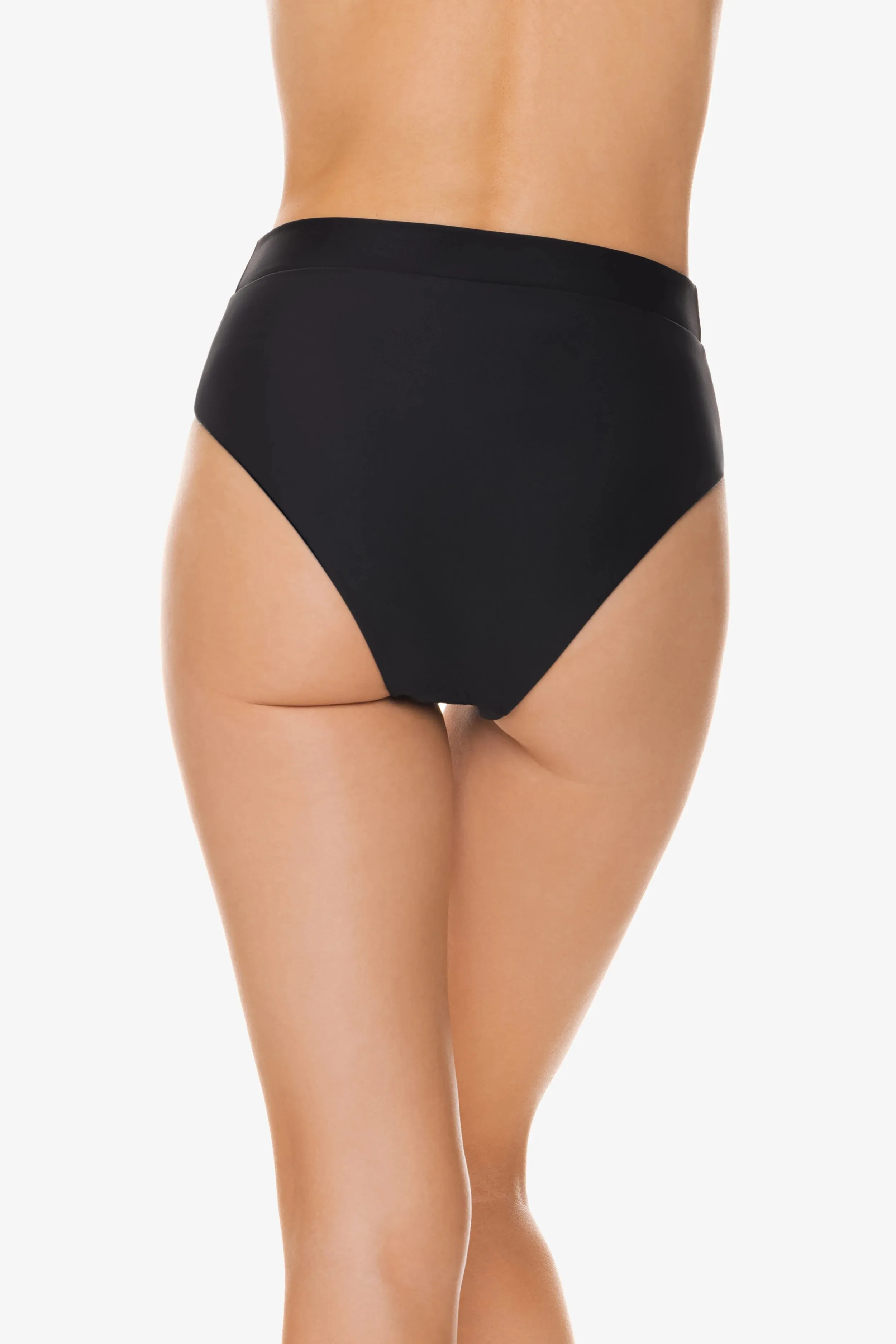 Soft Band High Waist Bottom  |  Black
