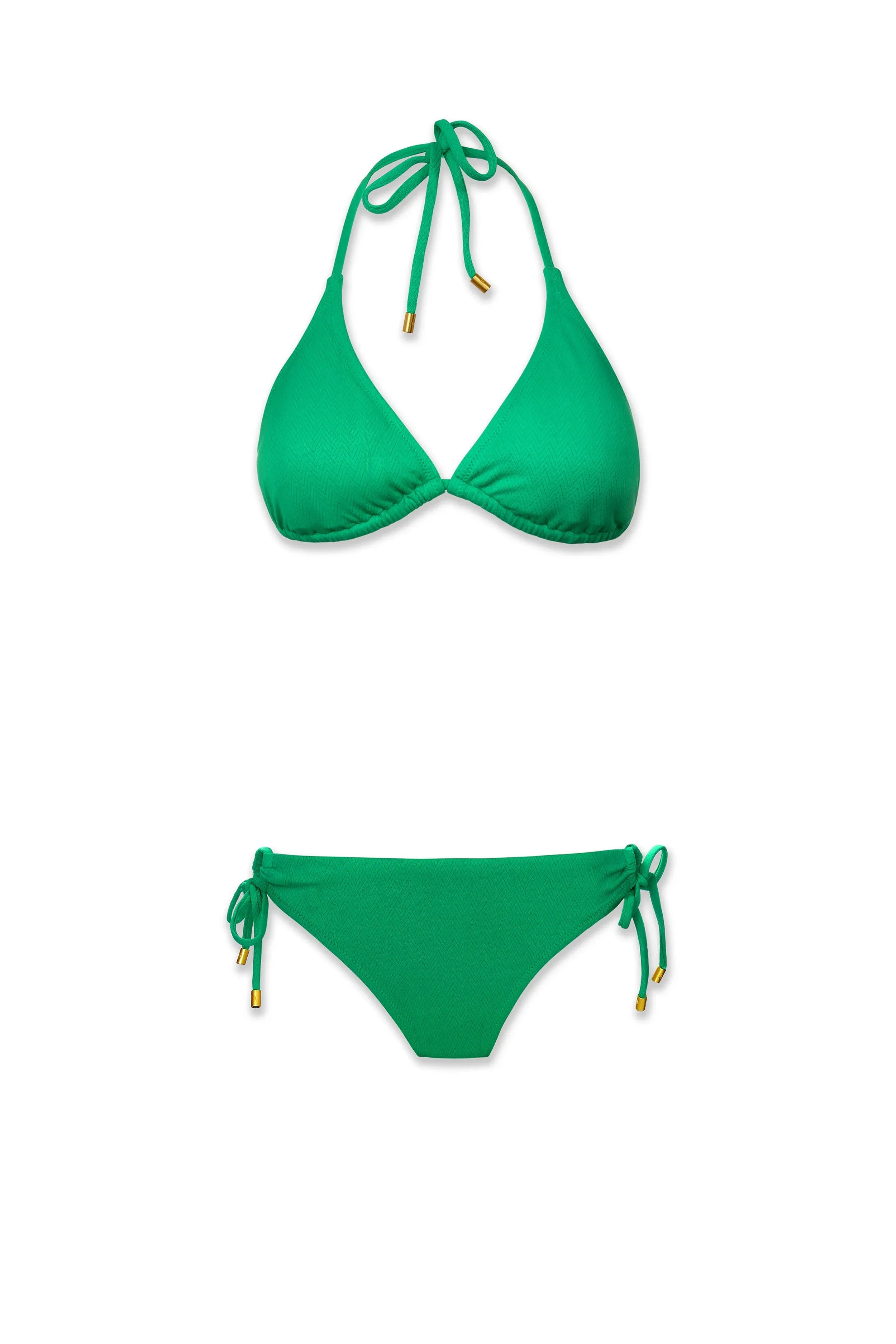 Tunnel Side Hipster  |  Chevron Textured Kelly Green